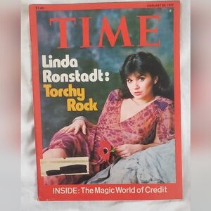 TIME Magazine Vintage February 28, 1977 Linda Ronstadt: Torchy Rock Cover